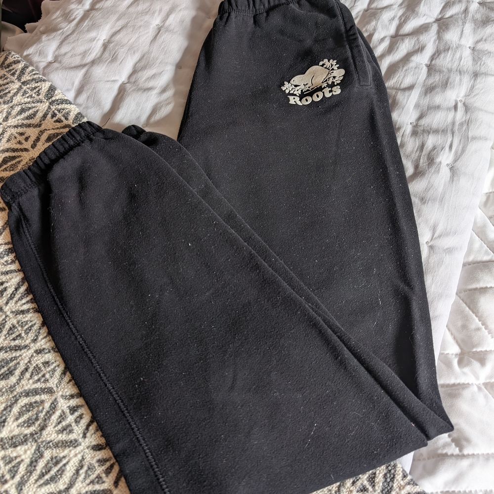 Roots Classic Black Joggers